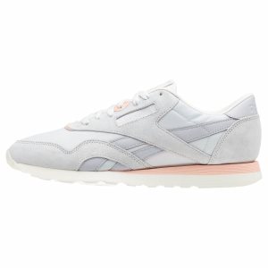 Adidasy Męskie Reebok Classic Nylon Białe/Szare/Różowe PL 94NMFXG